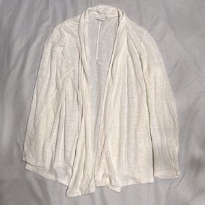 White linen cardigan